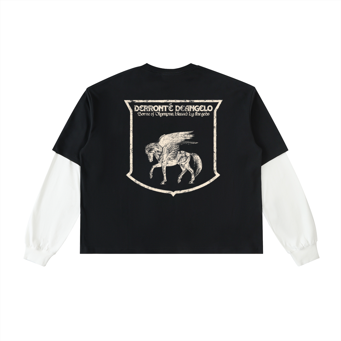 Olympus Crest Contrast Sleeve T-Shirt
