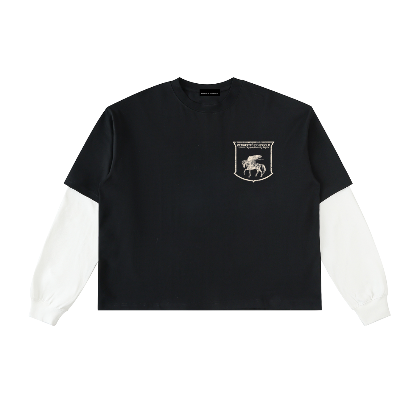 Olympus Crest Contrast Sleeve T-Shirt