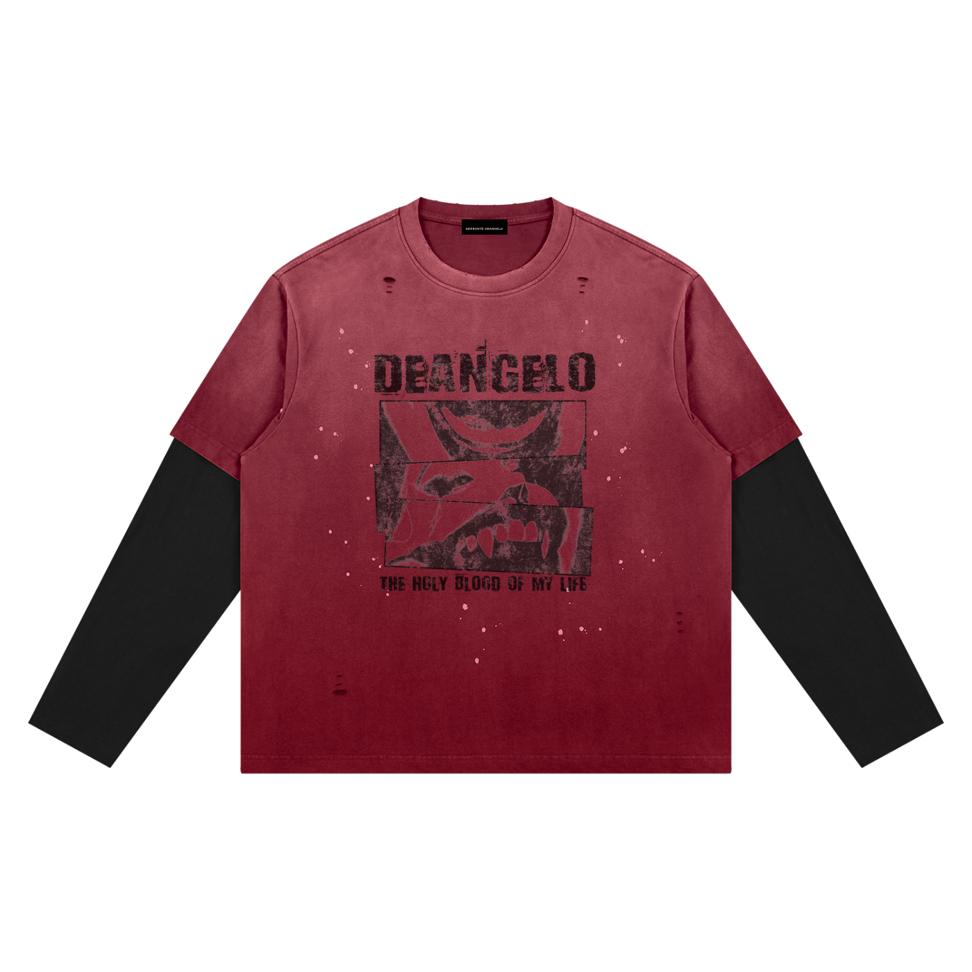 Vamp Vintage Wash Distressed Layer T-Shirt