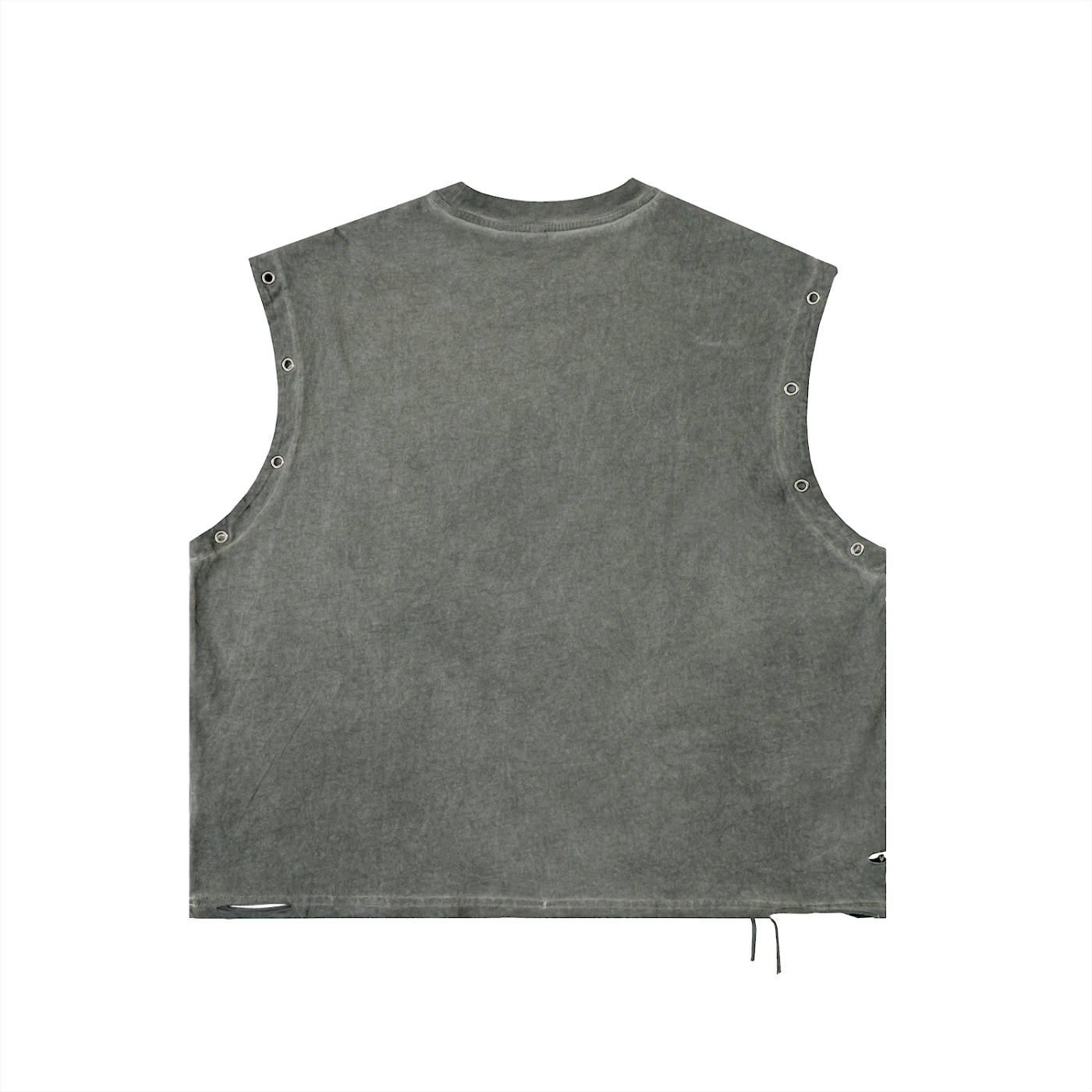 Rock&Roll Distressed Grommet Eyelet Tank Top