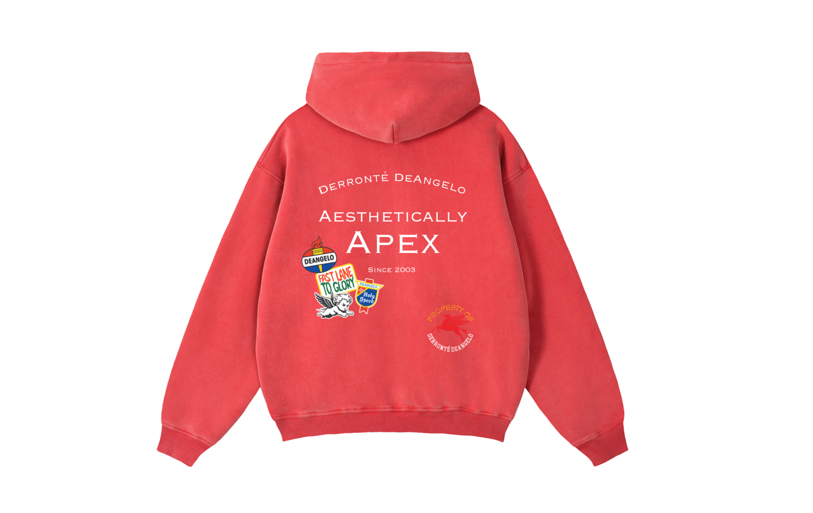 All over patch hoodie